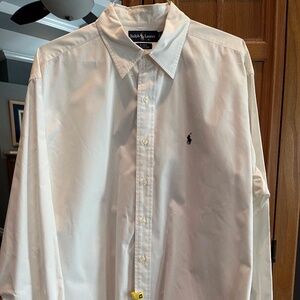 Ralph Lauren Blake White Long Sleeve Button Down Dress Shirt - XL